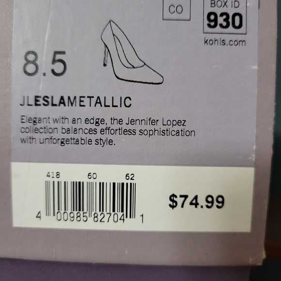 Jennifer Lopez JL Esla Metallic gold pumps size 8.5 - Picture 2 of 4